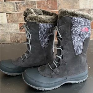 Grey north face size 9 boots